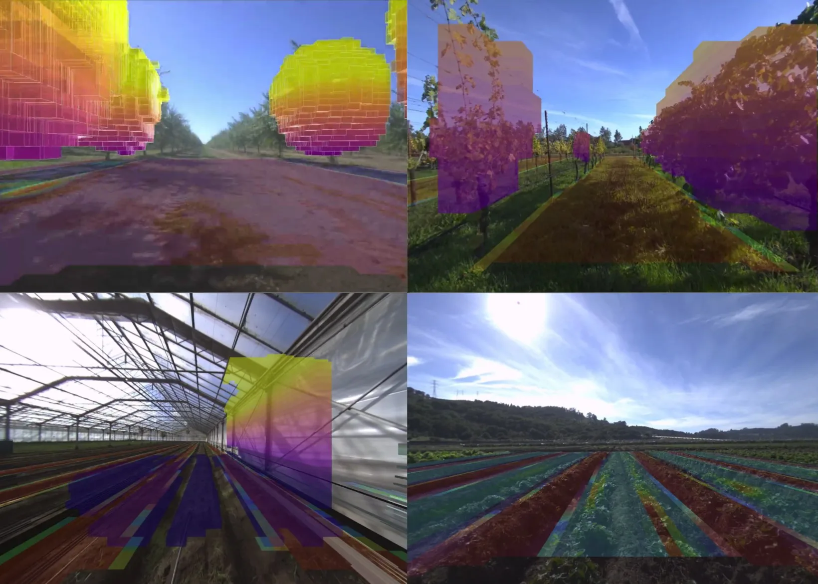 The Bonsai Foundation Model operating across orchards, vineyards, bedded crops, and greenhouses.